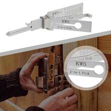 suli Professional KW5 2-In-1 Stainless Steel Key Decoder Portable Locksmith Tool With Precision Hook & O-Ring Pickup Repair Kit - 1pc - View 5