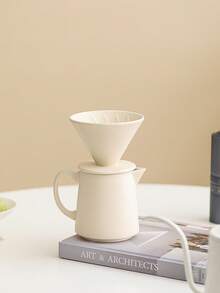 1pc Reusable Ceramic Coffee Filter, Multi-Color Options, Easy To Clean, Fast Filtering, Suitable For Home And Office Use, Ceramic Coffee Filter - Multicolor - View 2