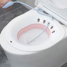 1件套马桶冲洗器，痔疮冲洗器，产后护理，可折叠女性冲洗器套装，带冲洗软管、排水孔、加宽座圈和加深马桶座圈。家居浴室装饰，秋季装饰，返校季 - A - 查看 11