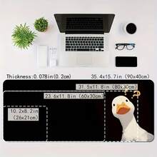 1 Tấm lót bàn hình động vật hoạt hình kèm tấm lót chuột - 35.4x15.7 inch, Kích thước cực lớn, Thiết kế hai mặt chủ đề hoạt hình dễ thương, có hình chuột nước, mèo, vịt, với đế cao su chống trượt, hỗ trợ cổ tay, bề mặt polyester có thể giặt được, nhiều màu sắc và họa tiết động vật, lý tưởng cho thiết lập chơi game và những người yêu thích động vật hoạt hình. Phụ kiện bàn làm việc, Văn phòng phẩm, Tấm lót bàn, Tấm lót chuột, Bàn làm việc văn phòng, Văn phòng phẩm, Phụ kiện văn phòng, Tấm lót chuột, Bàn học, Tấm lót chuột cho bàn làm việc, Trang trí bàn làm việc - Con vịt - Xem 5