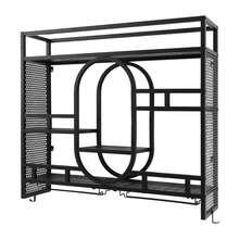 YISSALE Estante para vino y estante para copas de vino - Negro - Ver 5