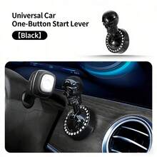 通用汽车骷髅头单键启动装饰盖，汽车发动机点火/停止按钮保护盖，汽车控制杆装饰开关，汽车内饰配件 - 1個裝 - 查看 14