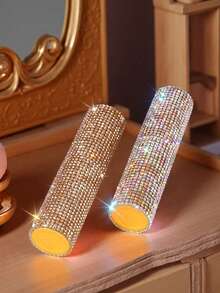1 Perfume Spray Bottle, Diamond-Encrusted Perfume Spray Bottle, 10ml Perfume Bottle, Fully Diamond-Covered, Portable Perfume Atomizer, Storage Bottle, Bottom-Fill Design, Built-In Pump Head, Refillable Spray Bottle, Portable Cosmetic Bottle, Suitable For Home Goods, Travel Essentials, Birthday Gifts, New Year Presents, And Women's Fashion Accessories! - Silver - View 5