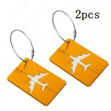 5/10pcs Aluminum Luggage Tag, Waterproof Luggage Tag, Minimalist Airplane Pattern Luggage Tag With Stainless Steel Ring, Boarding Pass, Travel ID Card Holder, School Supplies - Multicolor - View 24