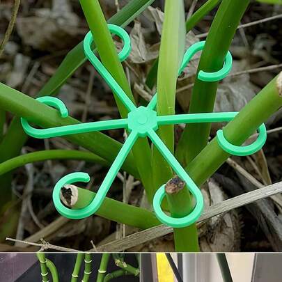 4 piezas Clips de soporte en forma de C para plantas, de material plástico resistente para apoyar plantas trepadoras/tallos rectos/plantas de interior/estantes para verduras/tallos de flores, adecuado para entusiastas de las plantas/jardineros/amantes de las plantas de interior en macetas/inquilinos/amantes de las plantas de interior