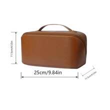 Customizable Large Capacity PU Leather Cosmetic Bag Personalized Travel Toiletry Bag With Handle And Multi-Pocket Interior - Multicolor - View 8