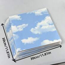 10pcs/Set 30cm/11.8in Ceiling Decor Wall Stickers, Suitable For Kitchen And Bedroom Ceiling - A - View 3