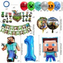 Hasbro 像素游戏主题生日派对装饰套装，生日庆祝派对用品，背景墙装饰 - 查看 10