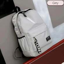 Mochila de  de moda para hombres y mujeres, bolsa para estudiantes de secundaria, gran capacidad, versión coreana de th 5YT7 - Gris Oscuro - Ver 6