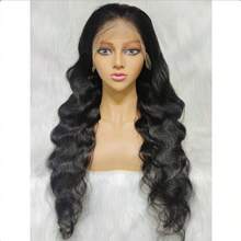 28-Inch Long Synthetic Wig Featuring A Natural Wavy Style In A Stunning Black. Designed With Bangs , It Is Crafted From Heat-Resistant Fiber To Ensure Durability. This False Hairpiece Is Perfect For Daily Use, Offering A Natural And Realistic Appearance That Mimics Real Human Hair - Black - View 1