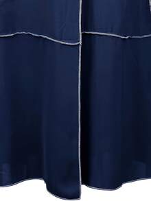 Ramadan Contrast Trim V-Neck Belted Abayas, Elegant Flare Sleeve Maxi Length Dress, Women's Clothing - Royal Blue - View 5