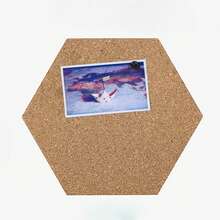 RIMEMO Hexagon Cork Board Tiles, Self-Adhesive Wall Pin Boards, Bulletin Board For Office, Home, Kitchen (1/4/6/10 Pack), Back To School - Hexagonal Cork Board - View 5