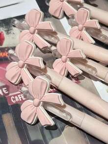 10pcs Bowknot Party Ballpoint Pen Gift Set, Cute Pink Stylish Bow Series Click Ballpoint Pens, Party Gift Pens - Pink Bow Ballpoint Pen - View 5