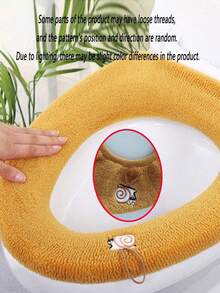 Toilet Seat Cover, Thickened Plush Toilet Seat With Handle, Suitable For All Seasons, Warm And Fashionable - Multicolor - View 13
