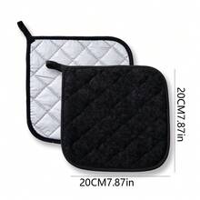 Miếng lót nồi, tấm lót cách nhiệt bằng cotton có thể giặt được, chịu nhiệt, dùng trong nấu nướng và làm bánh. - Xem 6