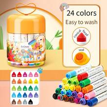 1支装印章水彩笔套装，36/24/12色，粗笔尖，可水洗，不染色，可叠色，适用于绘画、素描、着色 - 印章-水彩筆 - 查看 11