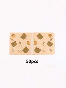 50入組方格三明治包裝紙，烘烤用紙製麵包包裝紙，空氣炸鍋廚房烘烤紙，空氣炸蒸籠紙，空氣炸鍋蓋 - 黃色 - 查看 15