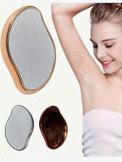 1pc Painless Glass Depilatory Brush - Waterproof, Fragrance-Free Exfoliating Tool For Arms, Legs And Back, Innovative Fine Crystal Particle Body Razor For Easy Hair Removal And Smooth Skin