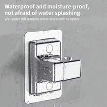 1 pieza Soporte para cabezal de ducha, Soporte ajustable para cabezal de ducha de repuesto, Soporte universal para baño sin taladrar con base súper pegajosa - Estante de ducha - Ver 8