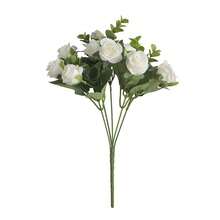 1/6/10支仿真白玫瑰花，婚礼装饰新娘捧花，家居卧室客厅装饰，DIY插花，情人节母亲节礼物，家居氛围装饰 - 白色 - 查看 6