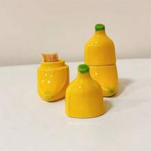A Ceramic Toothpick Storage Box In The Shape Of A Banana And Mushroom With A Lid, Suitable For Personalized Toothpick Boxes On The Living Room Table, As Well As Decorative Storage Boxes For The Tabletop, Dust-Proof And Moisture-Proof Toothpick Box And Floss Box. - View 2