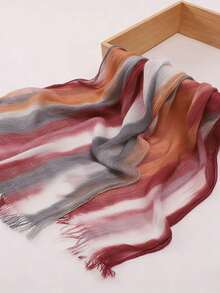 1pc Fashionable New Tie Dye Tie-Dye Printed Modal Muslim Hijab Scarf - Multicolor - View 13