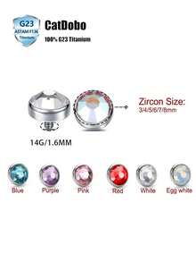 1pc G23 Titanium Ball Zirconia Subdermal Anchor Piercing Jewelry Western Style Personality Body Jewelry Bone Inlay Nose Stud Wedding Supplies - Three-hole Embedded Stud Czech Drill - View 2