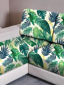 1pc Decorative Sofa Seat Cushion Cover, Non-Slip Elastic Full Wrap Outdoor Waterside Sofa Cushion Cover, Single/Double/Three/Four-Seater, Milk Silk Fabric Floral Print, Suitable For Spring, Summer, Autumn, Winter - Multicolor - View 6