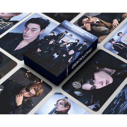 55 PIEZAS 13th Mini Álbum "GOLDEN HOUR: Parte 4" Tarjetas de fotos de alta definición impresas: Estas son tarjetas de fotos a doble cara de alta definición con imágenes de Hong Joong, Seong Hwa, Yun Ho, Yeo Sang, San, Min Gi, Woo joven y Jong Ho, principalmente utilizadas para colección, intercambio o decoración, y son un elemento esencial de mercancía del álbum para los fanmeetings de KPOP.