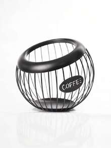 Large Capacity Coffee Capsule Storage Basket, Suitable For All Coffee Capsules, Coffee Capsule Holder, Countertop Coffee Bar Metal Coffee Capsule Storage Rack - Multicolor - View 2