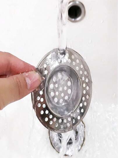 2 piezas Filtro de drenaje de acero inoxidable resistente, protector de drenaje de metal antioxidante con atrapapelos, apto para fregadero de cocina, baño, bañera, drenaje de ducha