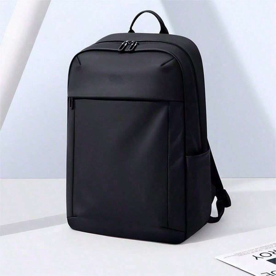 Mochila Negra Impermeable para Hombre, Mochila de Viaje y Estudiantil, Portátil para Laptop de 15.6/16 Pulgadas, Diseño de Negocios y Oficina, Gran Capacidad con Múltiples Compartimentos, Ideal para Uso Diario o Regalo - Ver 1