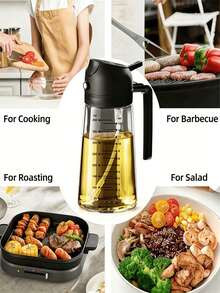 1PC Precise Oil Sprayer With Measurement Scale, PP Oil Mister For Air Fryer, Grilling & Salad, Nano-Level Fine Mist Spray Bottle, Shatterproof & Leak-Proof Kitchen Gadget - Fuel Spray Bottle - View 10