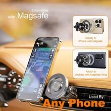 Magnetic Car Air Vent Phone Holder With Built-In Air Freshener, Rotatable Design, Strong Magnet To Securely Hold Phone, Car Accessories - A - View 7