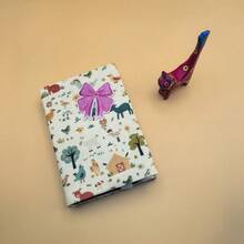 1pc Handmade Quirky Animal Print Fabric Book Cover, Flat Printed Planner/Notebook Sleeve, Gift For Book Lovers & Couples - Single Piece - View 9