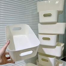 1/3/5 piezas Organizador de escritorio portátil, caja de almacenamiento de cosméticos de plástico multifuncional, bandeja de clasificación de utensilios de cocina para uso doméstico, oficina y dormitorio, organizador de escritorio y cajón para almacenamiento en el hogar - Multicolor - Ver 4