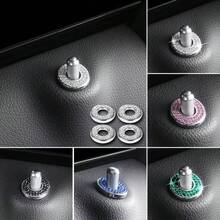 Bộ 4 chốt cửa xe hơi, nắp che chốt khóa cửa, vòng trang trí xe hơi đính kim cương lấp lánh cho xe C-Class, C200L, GLC260, C260L, phụ kiện xe hơi dành cho nữ. - Nhiều màu - Xem 1