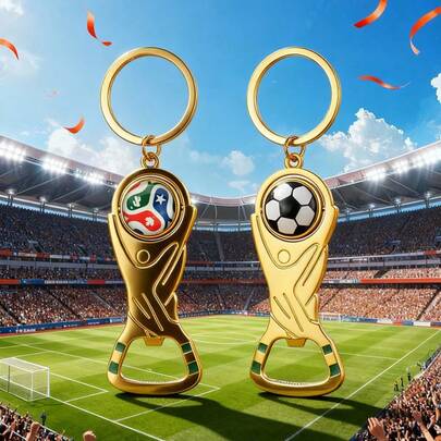 Dụng cụ mở nắp chai bia hình cúp vô địch World Cup 2026, thích hợp cho các buổi họp mặt gia đình, quán bar, tiệc tùng, món quà lý tưởng cho bạn bè, người yêu, người hâm mộ bóng đá và người yêu bia, quà sinh nhật hoàn hảo.