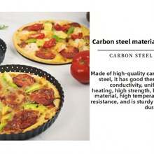 Small Carbon Steel Pizza Pan With Holes, Thickened, 5.5 Inch/7 Inch Non-Stick Baking Tray, High Temperature Resistant, Easy To Clean - View 5