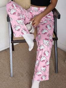 SANRIO 1件Hello Kitty女士轻便休闲舒适裤 - 粉色 - 查看 4