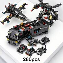 280 piezas/500 piezas Bloques de construcción de coche, Bloques de construcción de coche robot, Bloques de construcción SWAT/Bloques de construcción transformables/Juguetes de rompecabezas conectables, Regalo de cumpleaños, Halloween, Regalo de Navidad - Multicolor - Ver 9