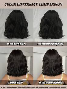 NAMM 14英寸灰银色短卷发假发，高密度150%，玫瑰网帽，高温丝滑合成纤维，适合日常佩戴、樱花庆典、派对、街头风、摄影等多种场合——女孩礼物假发配件 - 挑染白色 - 查看 8