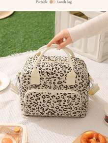 Sac isotherme de pique-nique portable pour l'extérieur, boîte à bento de grande capacité, essentiel pour le travail, le pique-nique et les voyages - Multicolore - Voir 2