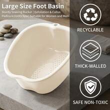 Large Size Foot Soaking Tub Sturdy Foot Basin Massage Granules Exfoliation Callus Pedicure Foot Spa Bath Bucket For Women Men Home Daily Use Relaxation Foot Care - Xem 7