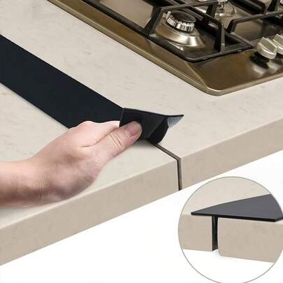 Stove Counter Gap Cover, Heat-Resistant Cooker Sides Gap Filler, Silicone Cooker Gap Strips Between Cooker And Worktop, Kitchen Worktop Sealing Tape