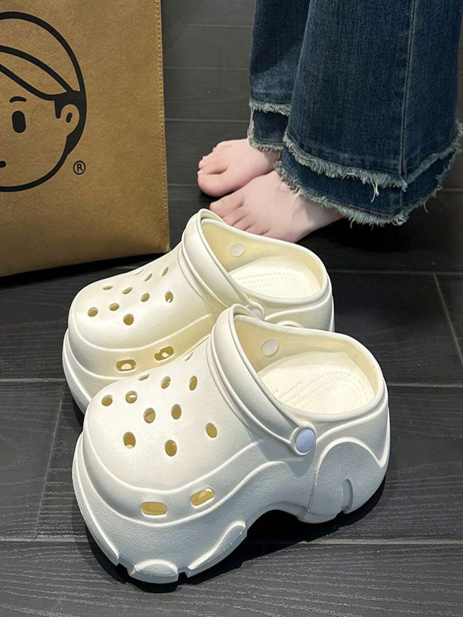 女士透气防滑户外沙滩凉鞋，时尚厚底拖鞋 - 多色 - 查看 1