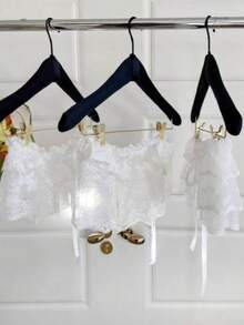 1pc Women'S Lace Butt Skirt Lace Hem Lining Bottom Skirt Stackable Strap Mini Skirt - White - View 8