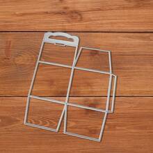 Creative Gift Box Dies, DIY Scrapbooking Album And Embossing Stencil, Greeting Card Making Tool, Card Paper Cutting Crafts ,Gift Card Making Template Die Cuts. - Silver - View 5