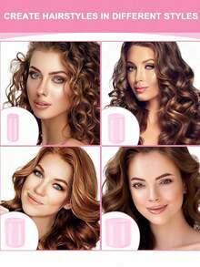 50pcs Self-Adhesive Hair Curling Roller & Clip Set With 24 Hair Curlers Self Grip Holding Rollers And 24Duckbill Clips Hair Rollers With Hair Roller Clips And 1pc Gift Box,1pccn Massage Comb Salon Hairdressing Curlers,DIY Hair Styles - Multicolor - View 9