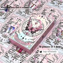 78pcs Classic High-Quality Tarot Cards, New Original Tarot Deck With Pink Butterfly Design, Birthday/Holiday/Perfect Gift, Valentine's Day Gift - Multicolor - View 1
